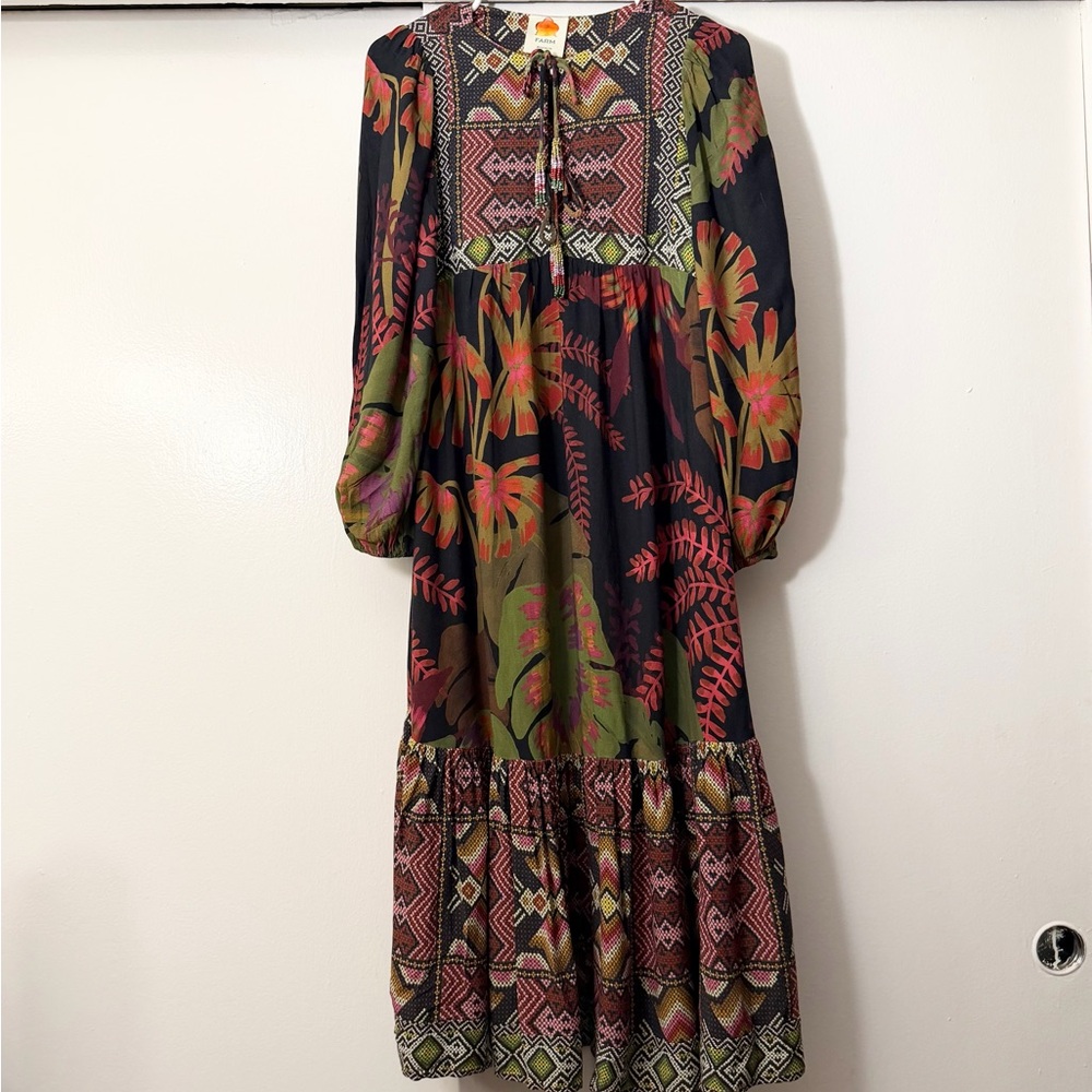 FARM Rio Tropical Long Sleeve Dress